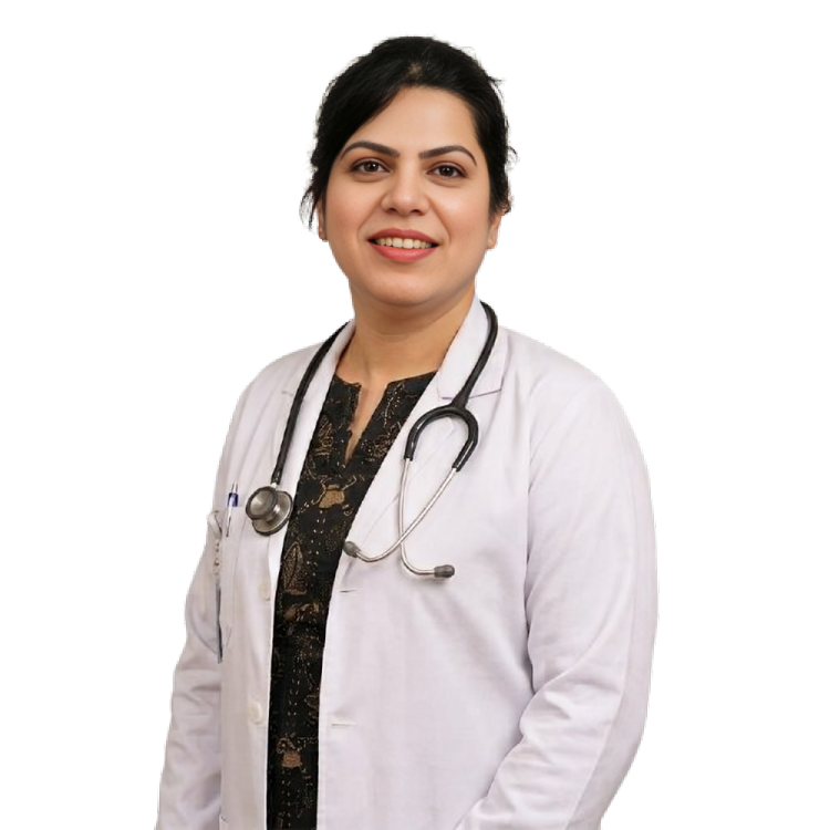 Dr. Bushra Shaikh, consultant obstetrician and gynaecologist, in her clinic